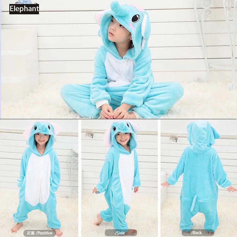 

Unisex Children Clothing Elephant Animal Pajamas Cosplay Costumes kids clothes Boys Girls Flannel Sleepwear robe Onesies Pyjama