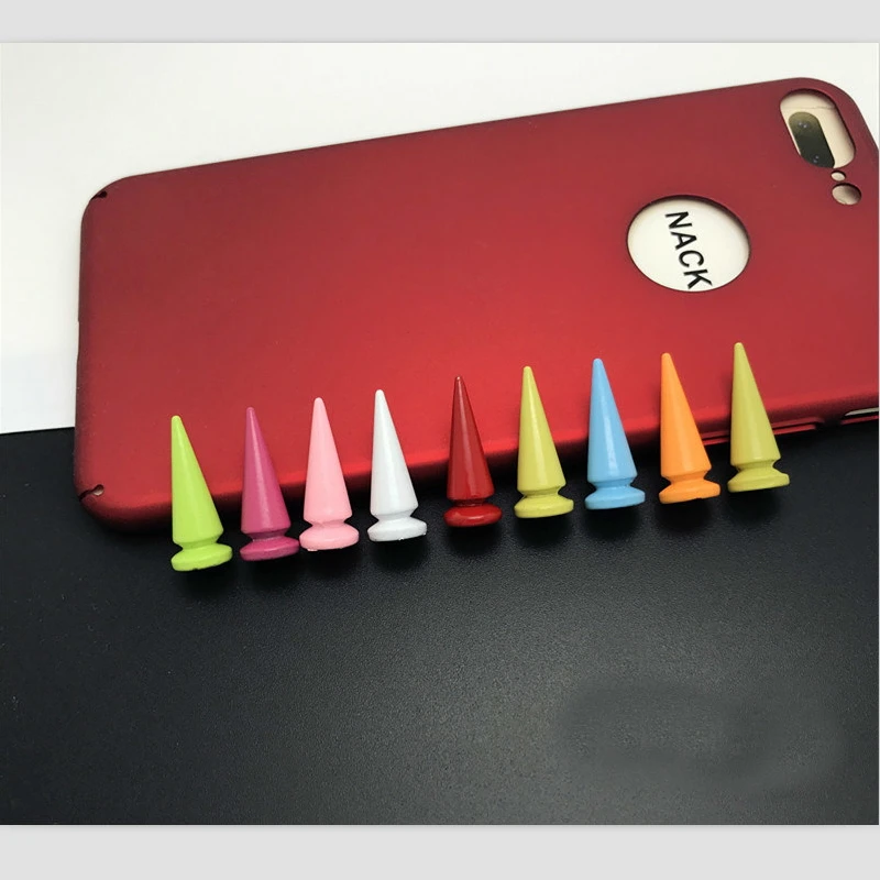 Metal Rivets 10Sets 10*24mm Cone Colorful Spikes And Studs For Clothes DIY Handmade Cool Punk Garment Leather Craft Bag Shoes