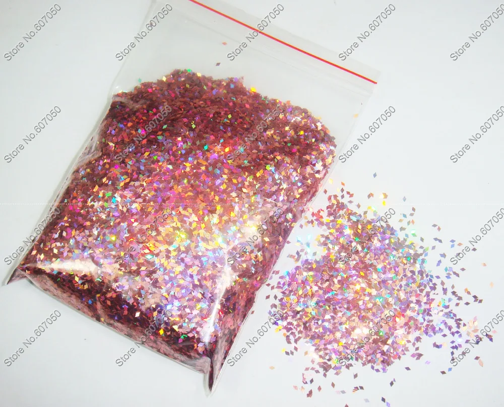 

50gram 1MM Laser Holographic Rose Pink Dazzling Diamond Glitter Paillette Spangles Shapefor Nail Art Decoration Glitter Crafts