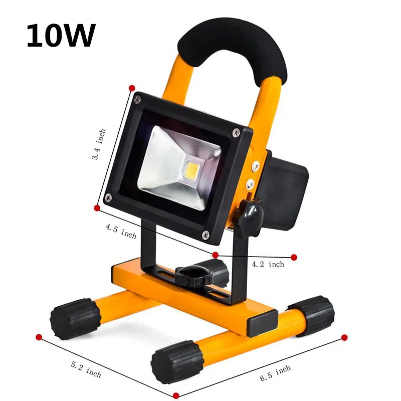 Светодиодный прожектор перезаряжаемый 10 Вт/20 Вт водонепроницаемый наружный аварийный светильник портативный прожектор на батарейках точечный светильник