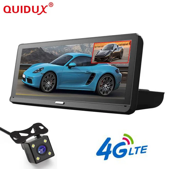 Modest QUIDUX 8.0"Car DVR Camera Android 5.1 Full HD 1080P Video Recorder wifi ADAS dash cam 4G dashboard GPS Navigation night vision