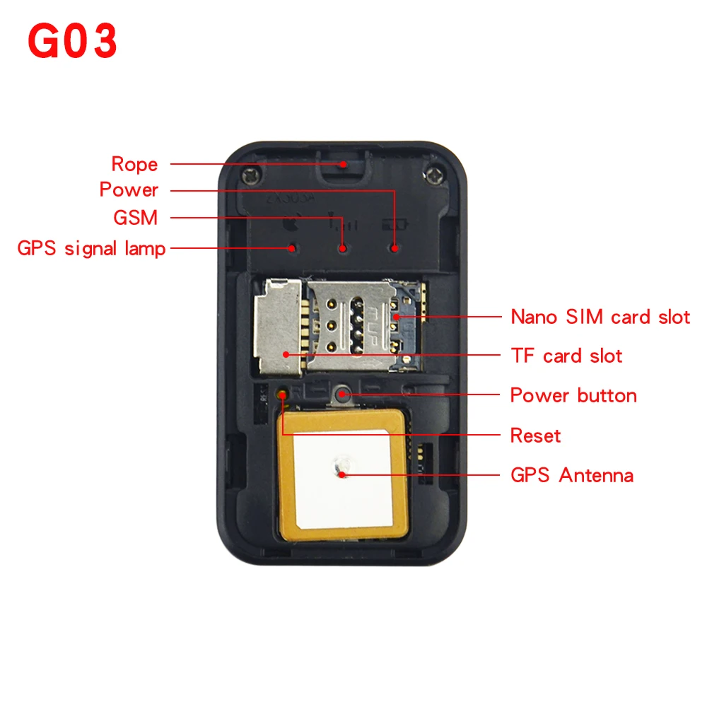 GPS трекер G02 G03 компактный портативный с поддержкой Wi Fi и бесплатным