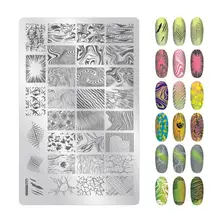 01-34 zjoy arte do prego que carimba a imagem placas 1 pces PLUS01-034 arte do prego que carimba placas de imagem do modelo do selo da placa 9.5x14.5, hty6767