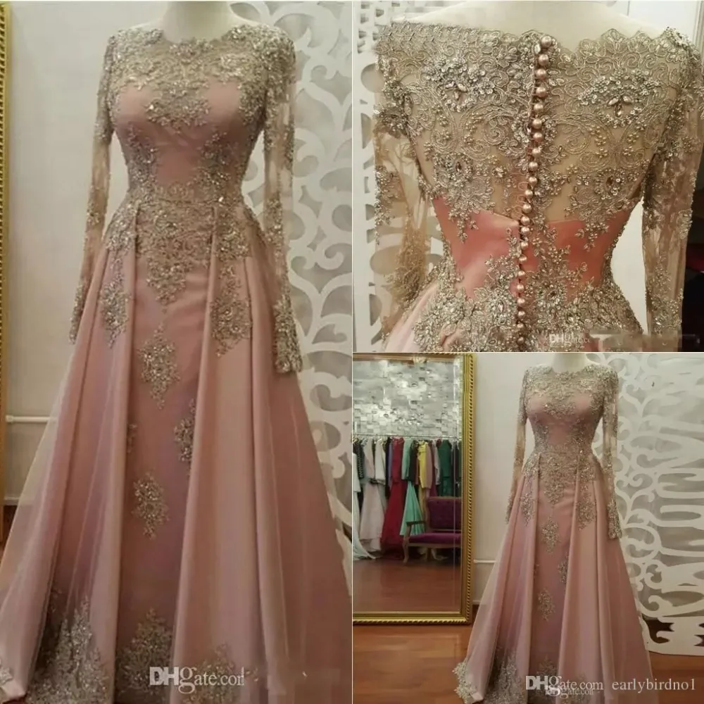 Robe de soiree вечернее платье с длинными рукавами для женщин, элегантные кружевные аппликации, мусульманские Вечерние платья на выпускной, платья для матери невесты