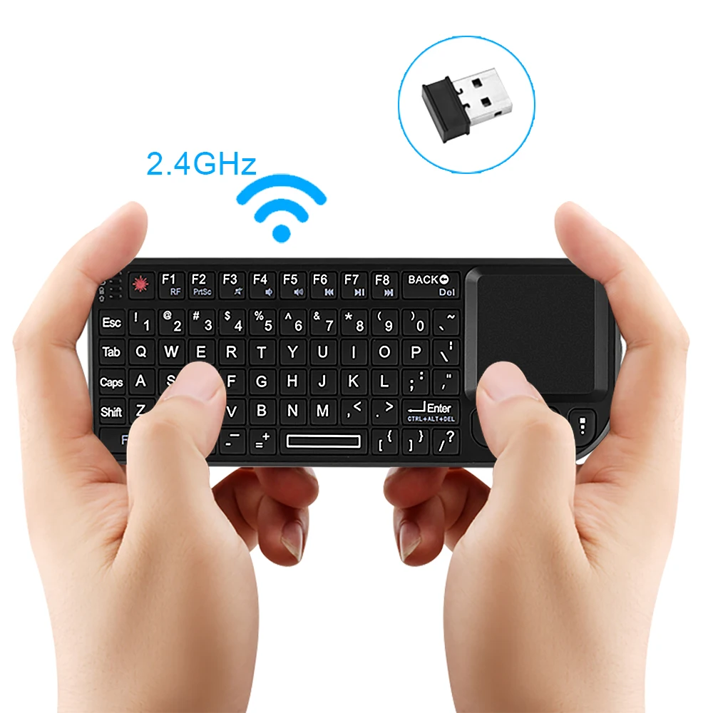 2,4 г мини беспроводной клавиатура Air мышь ручной тачпад игровой клавиатуры с USB приемник для Android умные телевизоры Box портативных ПК