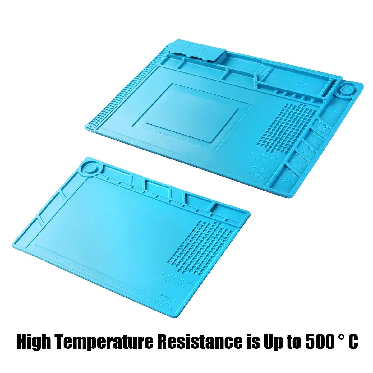 

DIY Heat Insulation Silicone Mat Pad Mat With Magnetic Section For Soldering Repair Station Maintenance Platform DIY Tool