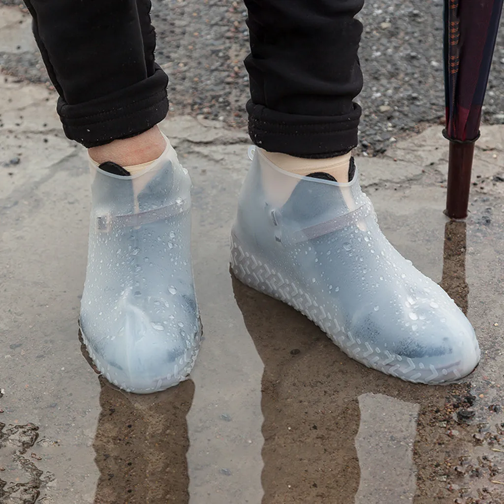 

Unisex Shoes Cover Clear Flat Shoes Reusable Rain Gear Boots Snow Shoe Covers Waterproof Shoes Overshoes For Rainy Day S/M/L