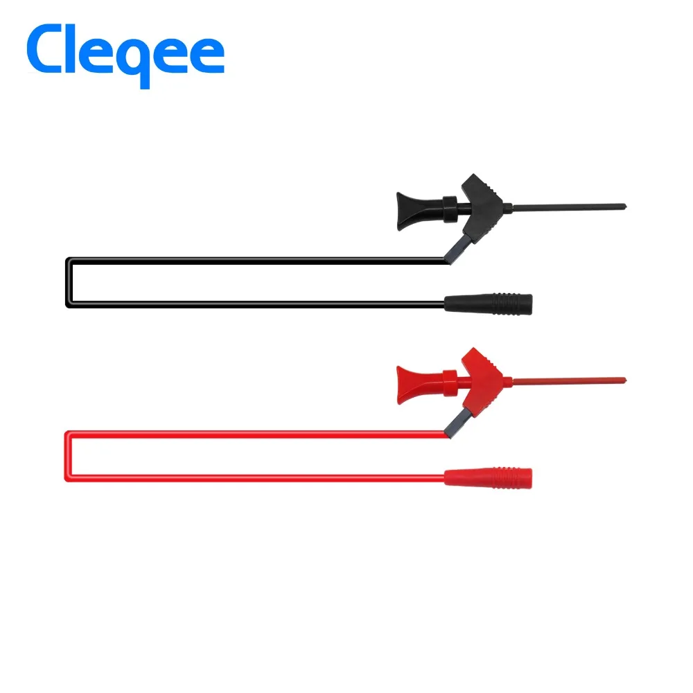 

Cleqee P1511B 2mm Female Plug to Internal Spring Test Hook Probe AWG Test Lead Kit Can connect the Digital Multimeter Probe