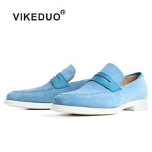VIKEDUO Suede Loafers Shoes