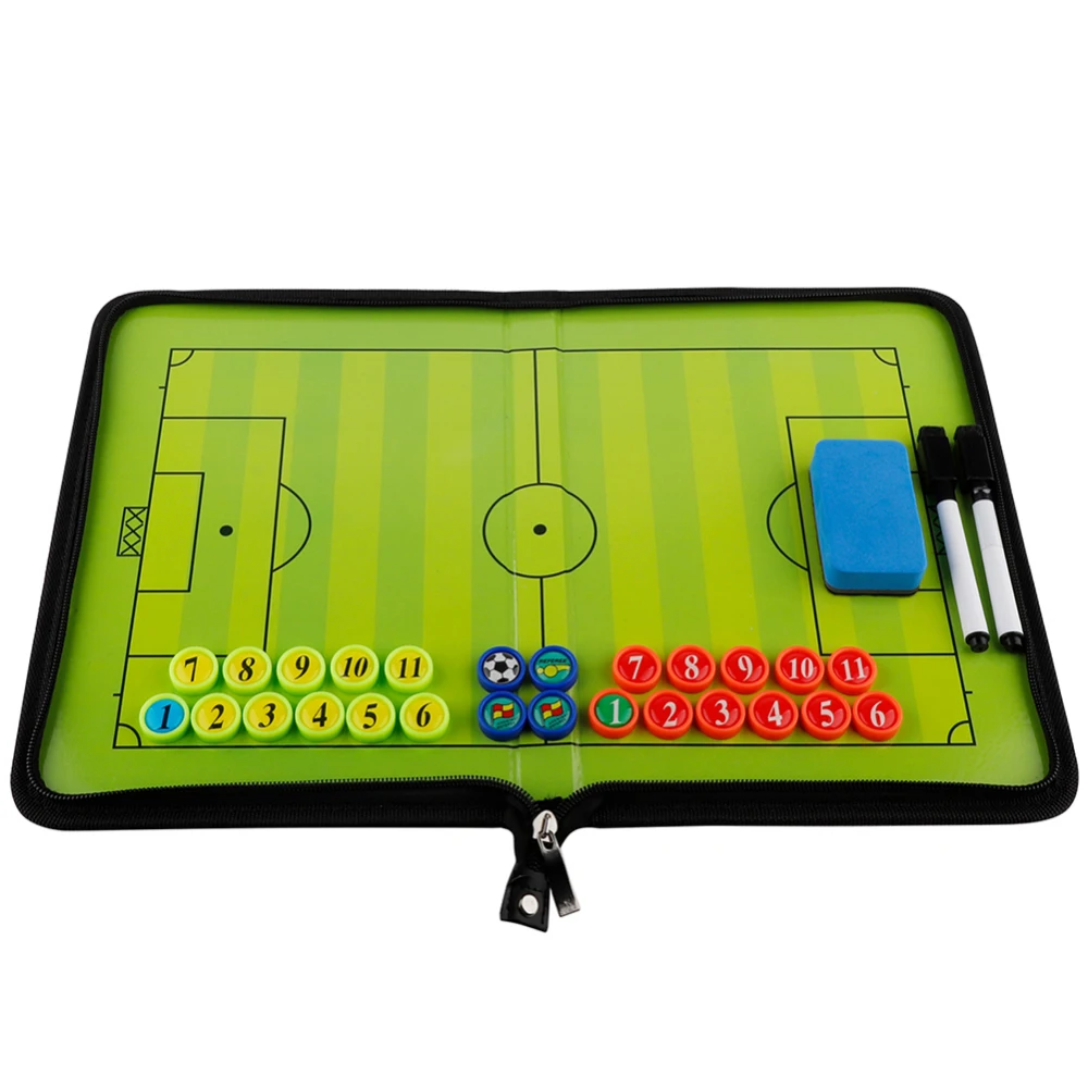  Portable Magnetic leather Football Tactics Board High Quality Foldable Training Assistant Equipment - 4000460520093