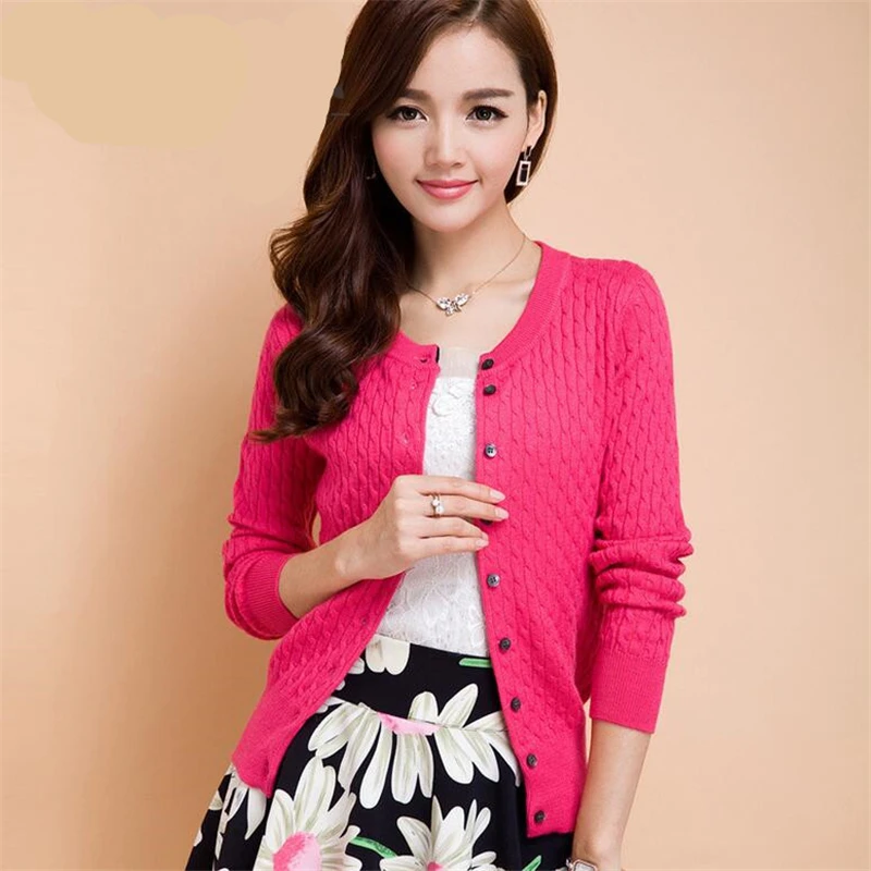 2017 Elegant Knitted Sweater Autumn Winter White Short