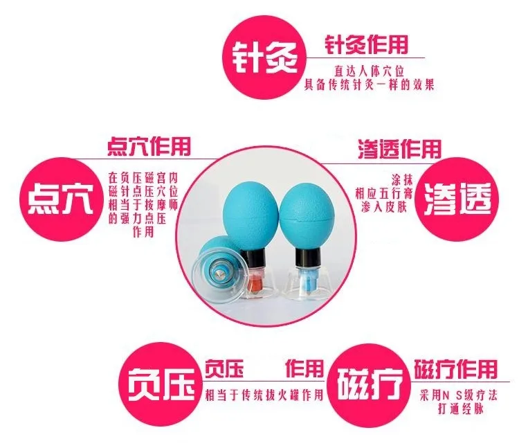 Negative Pressure Cupping Magnetic Therapy Acupunture Massage Acupressure Suction Cup Anti Cellulite Lose Weight Care