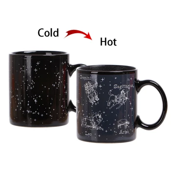 

Surprised Gift 12 constellations Discoloration mugs,Color Change Mug Creative cups personalized shape Office Coffee Milk cup