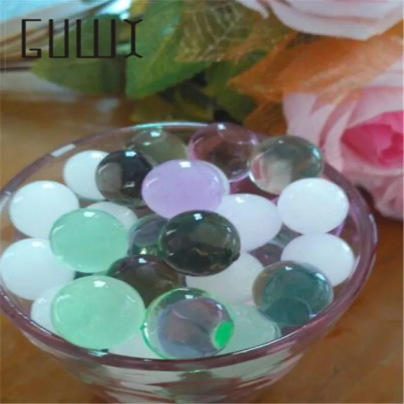 

12 pack 1200 pcs Pearl shaped Crystal Soil Water Beads Mud Grow Magic Jelly balls wedding Home Decor Crystal mud