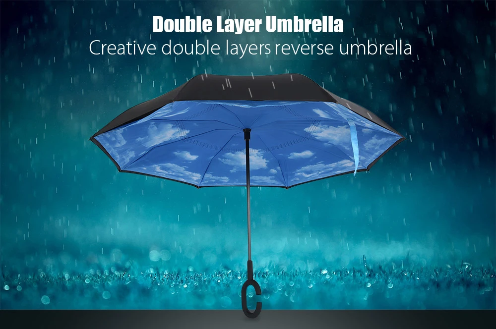 En Venta de calidad a prueba de viento plegable doble capa invertida paraguas Stand lluvia/SOL mujeres/hombres niños dropshipping. exclusivo.|Paraguas| - AliExpress