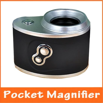 

10x LED Light Pocket Jewelry Appraisal Loupe Magnifier Children Educational Illuminated Microscope with Lamps and Money Detector