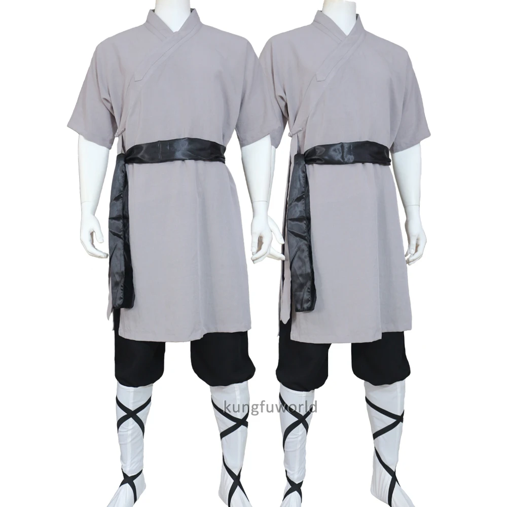 Summer Shaolin Monk Uniform Martial arts Tai chi Suit Wushu Wing Chun Clothing Meditation