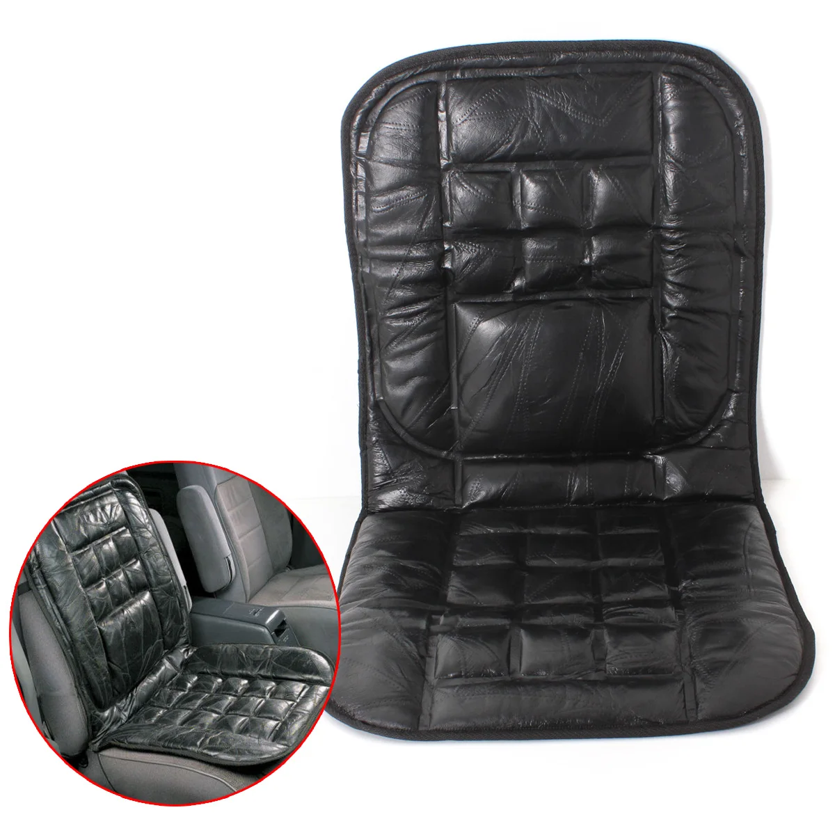 

Universal Seat Cover Leather Back Support Front Seat Cover Cushion Chair For Car i Van