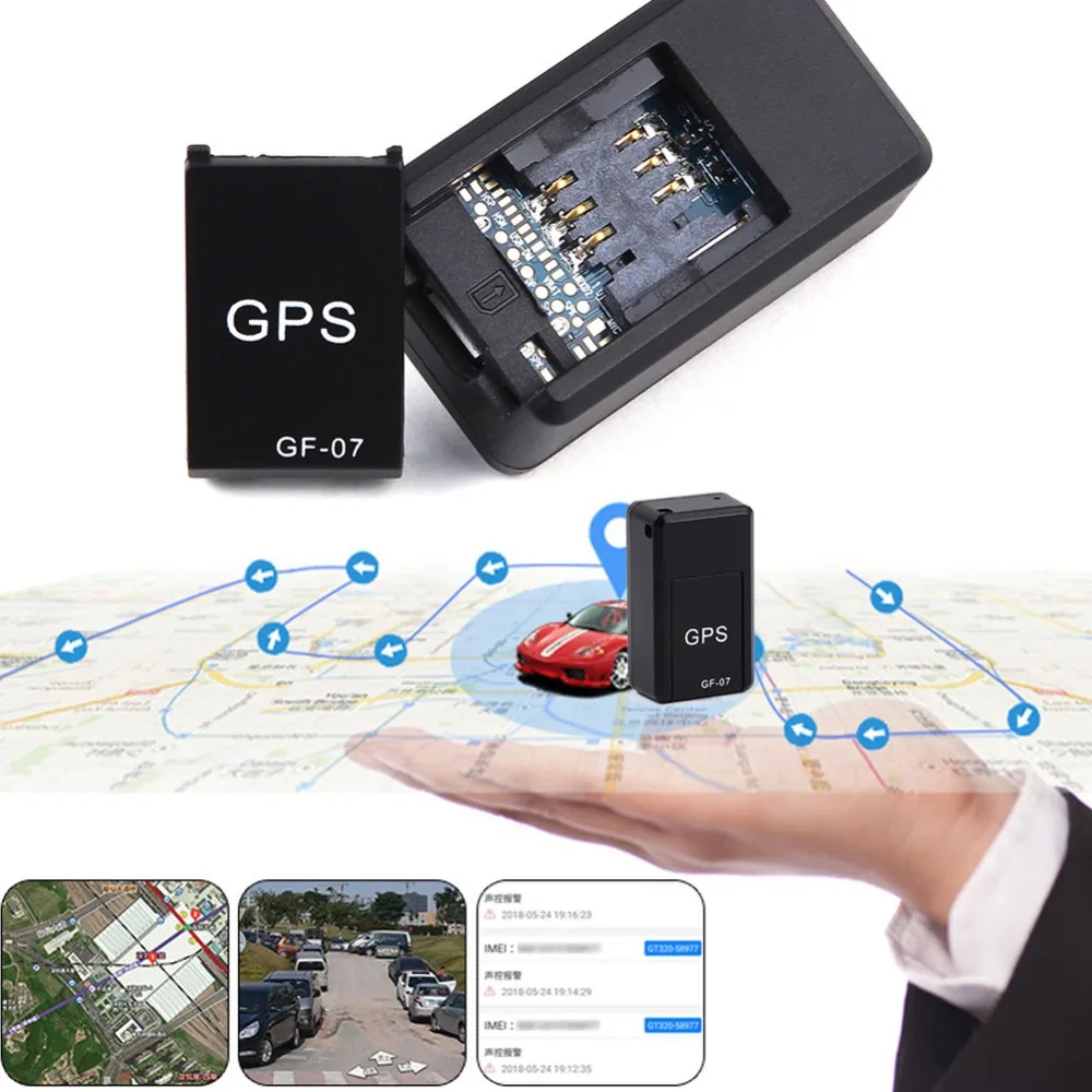 GSM جي بي آر إس سيارة ميني GPS محدد تعقب متعقب السيارات لمكافحة خسر تسجيل جهاز تعقب التحكم الصوتي يمكن سجل SMS إنذار GF07