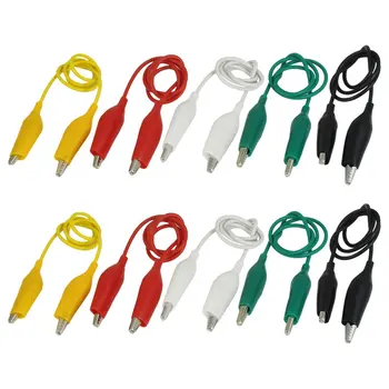 

10Pcs 5-Colors Double Ended Alligator Clips Test Lead Jumper Wire 50cm