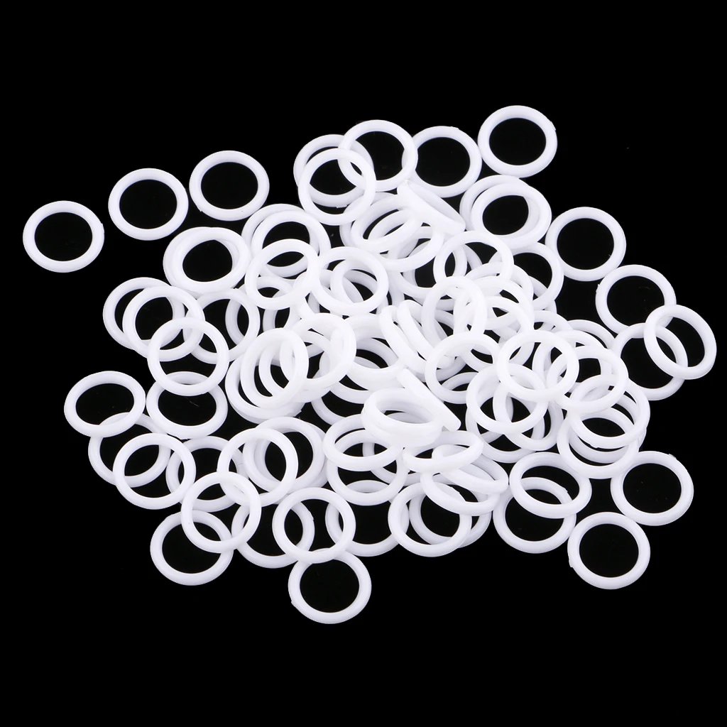 100 Pieces Nylon Bra Strap Adjuster Slider O Ring Lingerie DIY Sewing Crafts 6mm