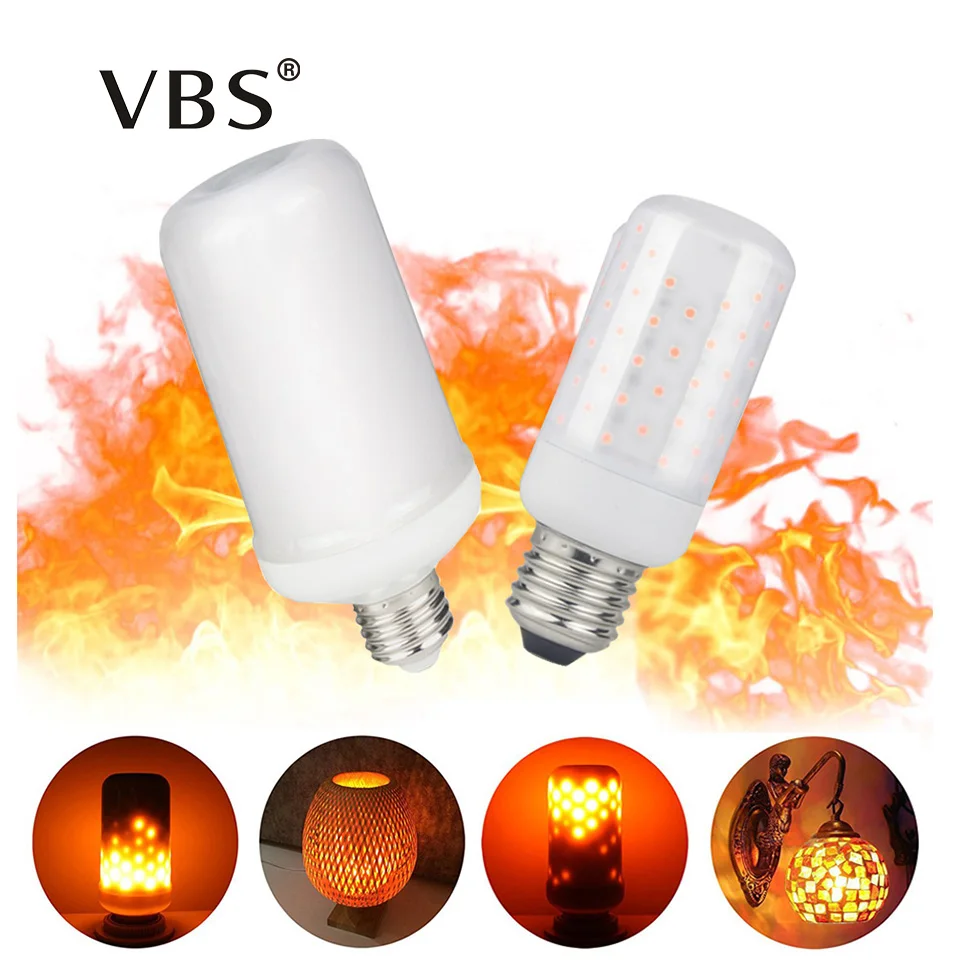 

2018 NEW LED flame E27/E14 99 LEDs 63 LEDs LED fire lamp 7W 5W 85-265V Fire Color flame dynamic light simulation Winter Decorate