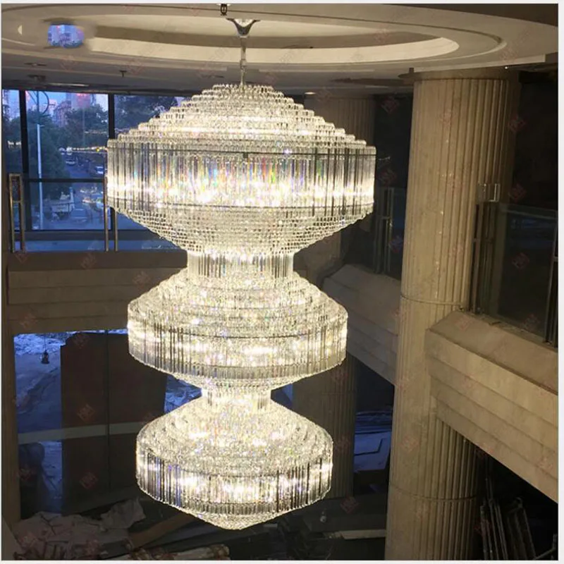 

Luxury large hotel engineering lights Villa Hall Crystal Lights Chandelier Club Engineering Lights Hotel Lobby Lighting led