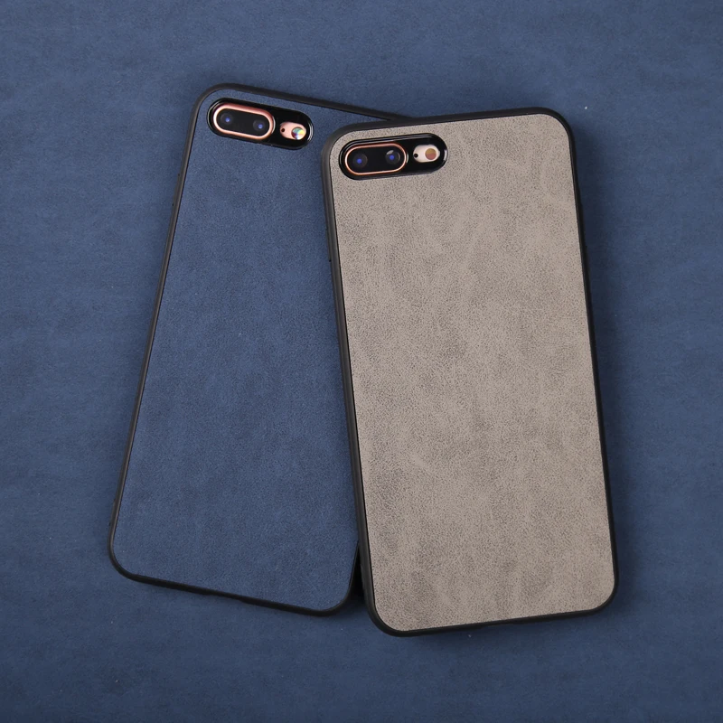 

Phone Cases For iPhone 7 8 Plus Cover Retro PU Leather Soft TPU Silicone Case For iPhone 6 6S Plus 7p 8p X Xs Max Shell