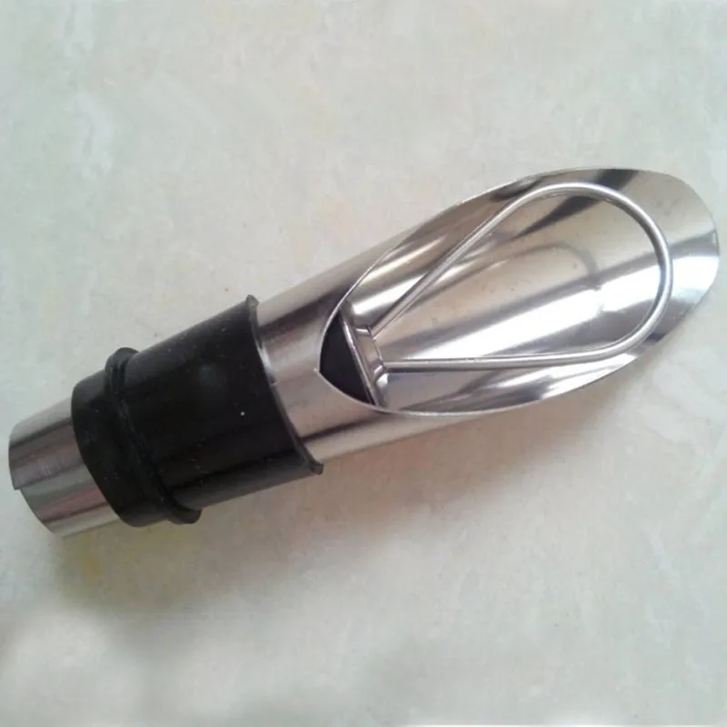 Stainless Steel Wine Bottle Stopper And Wine Pourer Set Red Wine Bottle Plug Hour Dispenser Red Wine Decanter