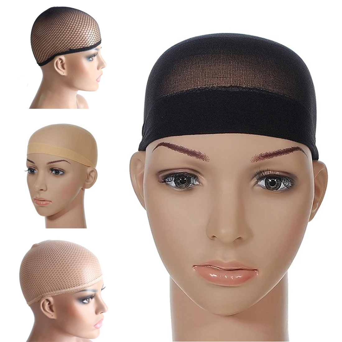Elastic Unisex Mesh/Stockings Deluxe Hair Wig Cap Liner Hairnet Snood Nylon Stretchable Weave Glueless Dome Hair Net Elastic Unisex Mesh/Stockings Deluxe Hair Wig Cap Liner Hairnet Snood Nylon Stretchable Weave Glueless Dome Hair Net