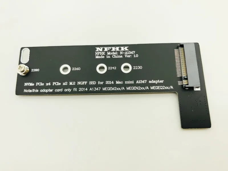 M key NVMe M2 SSD для применения Mac Mini 2014 A1347 MEGEN2 MEGEM2 MEGEQ2 адаптер Raiser PCI express NGFF 760P 600P Riser Card