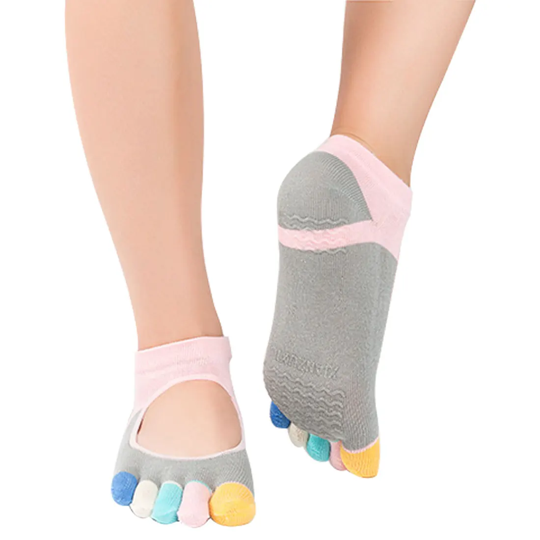 Фирменная Новинка Для женщин Пилатес пять носком хлопковые нескользящие носки йоги женский Calcetines смешивания Цвет