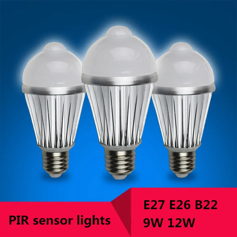 

Infrared induction 9W 12W E27 E26 B22 Light Body Infrared Sensor PIR Motion Sensor Detection LED Ball light Stairs lighting