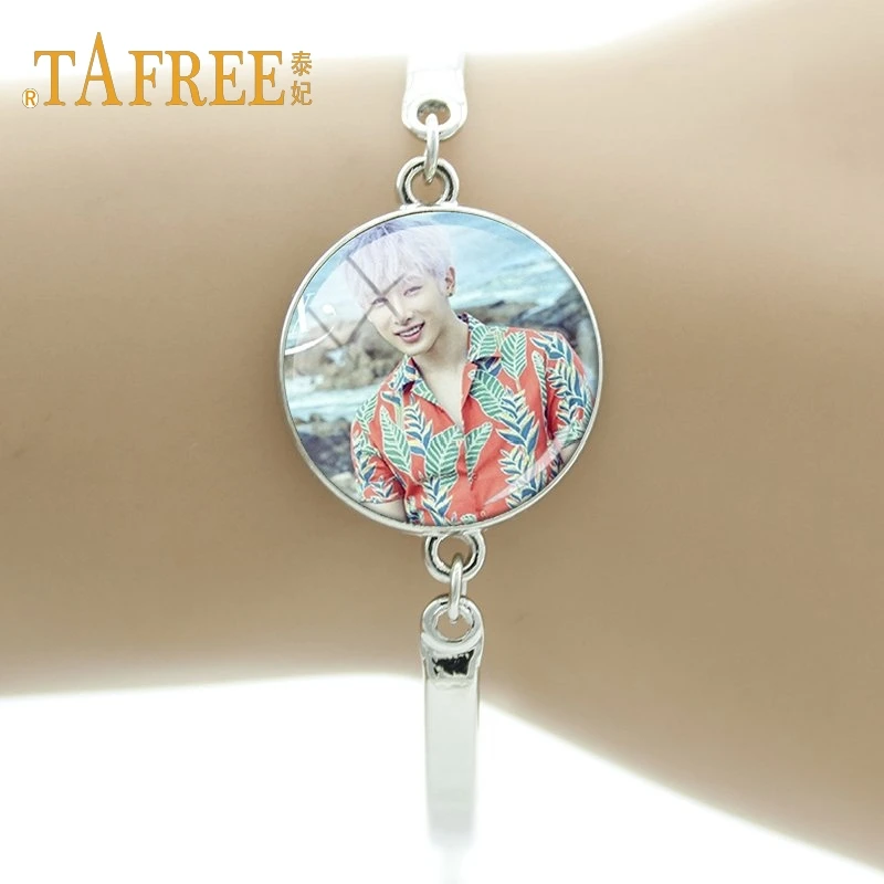 Шарм от tafree нежный браслет корейский поп мужской портфель MONSTA X Art личные фото вентилятор memento браслеты ювелирные изделия MN02 - Окраска металла: MN15