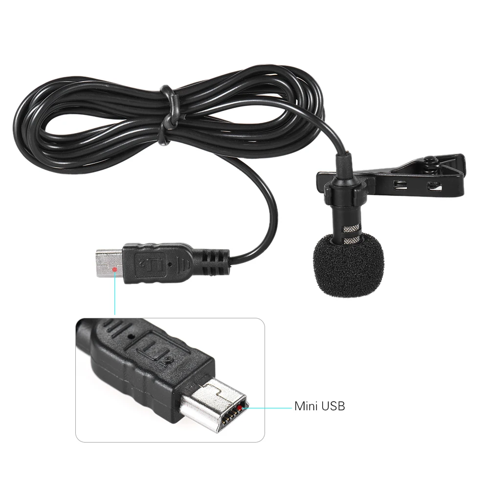 150 см Профессиональный мини USB всенаправленный стерео микрофон Микрофон с