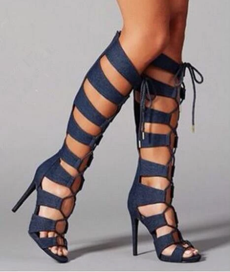Navy gladiator heels Clearance
