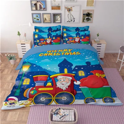 SWwenxinshengdan Illucity кашемир, хлопок Санта Клаус бутик пододеяльник/Doona набор Твин Полный Queen king size - Цвет: SWwenxinshengdan