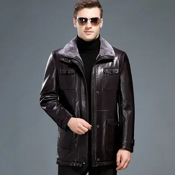 

2019 New Casual Good Quality Velet Lining Mens Coats And Jackets Leather