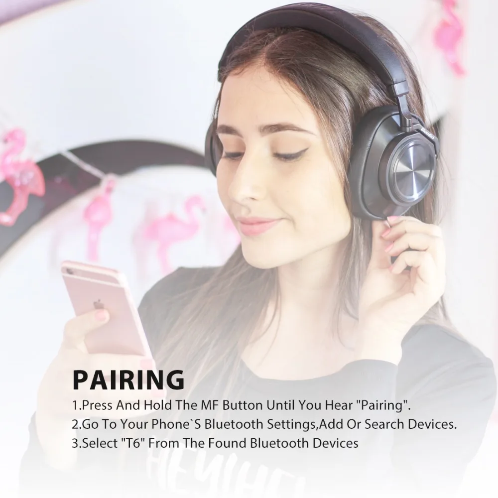 Bluedio T6 активные наушники с шумоподавлением Беспроводная bluetooth гарнитура