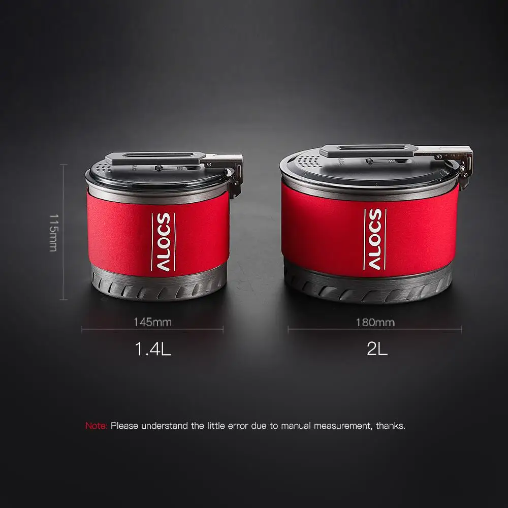 1.4L cocinar al aire libre Pot Set de cocina portátil senderismo Camping Picnic mochila montañismo utensilios de cocina olla