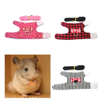 

Small Pet Rabbit Harness Vest and Leash Set For Ferret Guinea Pig Bunny Hamster Rabbits Puppy Kitten Bowknot Chest Strap Harness