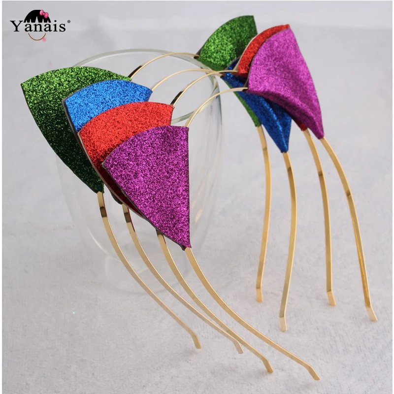 Koop Leuke Kat Oor Haarbanden Voor Vrouwen Kinderen Metalen Hoepels Velgen Eenhoorn Partij Haar Ornament Glitter Haarband Haaraccessoires