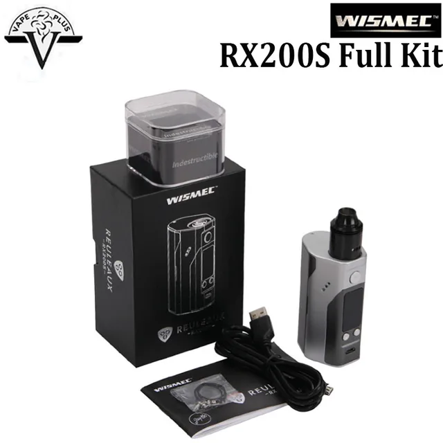 Оригинал Wismec Reuleaux RX200S Окно Мод 200 Вт TC Жидкостью Vape Электронная Сигарета Испаритель E Кальян Повышен с Wismec RX200 mod