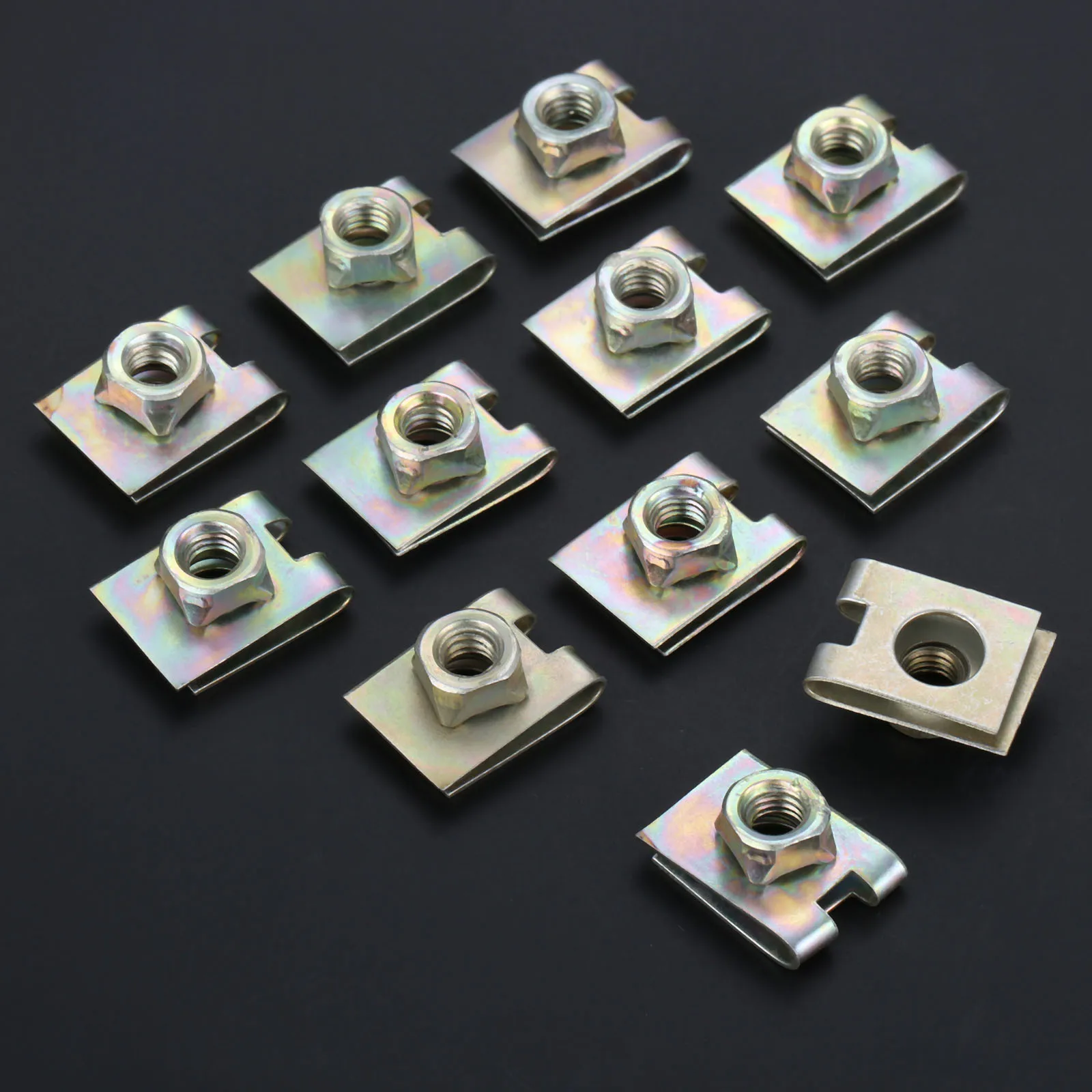 

20Pcs Metal Spring U-Type Plate Nut Speed Clips M6 for Car Panel Defense Automotive Car Fasteners Parts