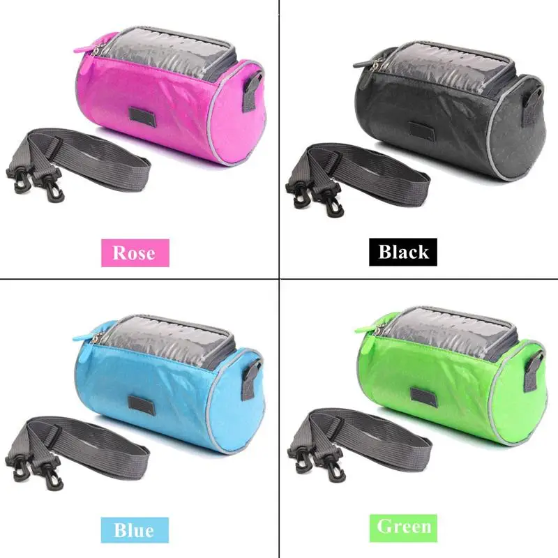 Discount 3 in 1 Touch Screen Bicycle Front Tube Bag 22x12x12cm Cycling Handlebar Bag MTB Bike Frame Pannier Bike Phone Bags Accessories 3