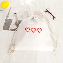 Холщовые Сумки на шнурке школьная сумка для подростков рюкзаки на кулиске рюкзак хозяйственная дорожная