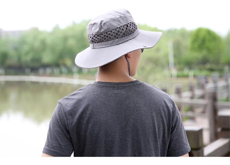 Новое поступление модные для мужчин Professional уличная шапка мужчин's Защита от солнца капот пляж шляпа повседневное дышащий складной Рыбалка Hat 1827