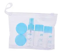 Travel Mini MakeUp Container Bottle Plastic Transparent Empty Eyeshadow Makeup Face Cream Pot 6pcs Set