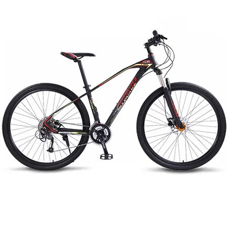 wolf's fang mountain bike bicycle 29inches 27speed Aluminum alloy frame road bike Spring Fork Front and Rear Mechanical bicycle - Цвет: 29-Black red