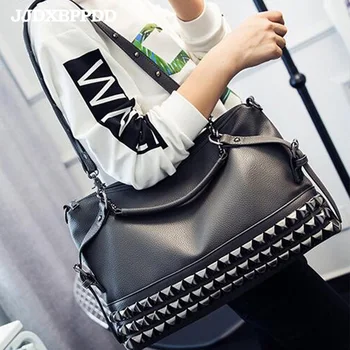 

Women Rivet leather handbags Shoulder bag Luxury Bags Sweet Messenger Crossbody Bag for girls